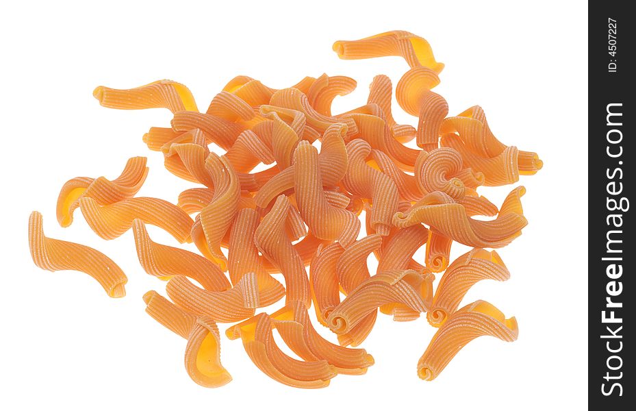 Gigli tomato pasta isolated on a white background