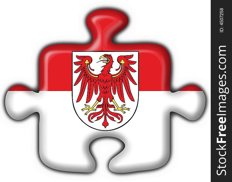 Brandenburg Button Flag Puzzle Shape