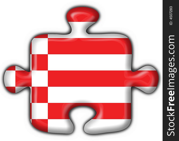 Bremen button flag puzzle shape