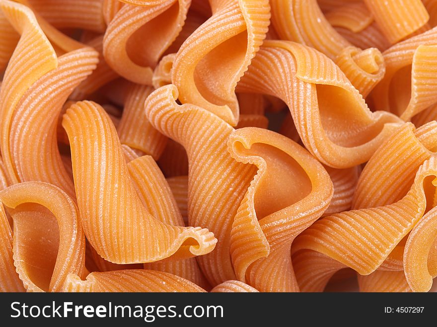 Close-up of gigli tomato pasta for backgrounds