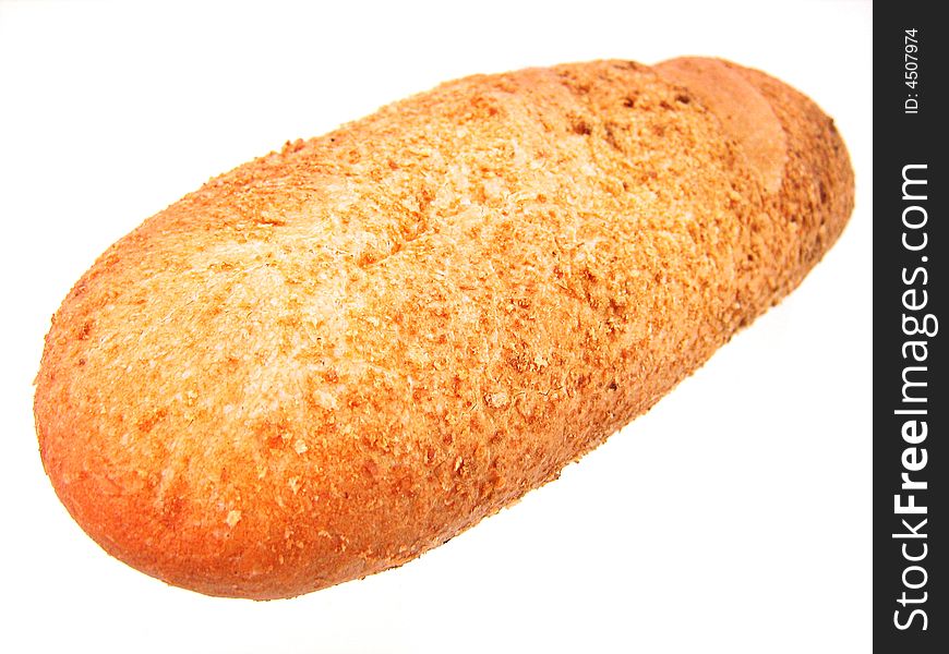 Bread on white background. See my other images of bread and food
