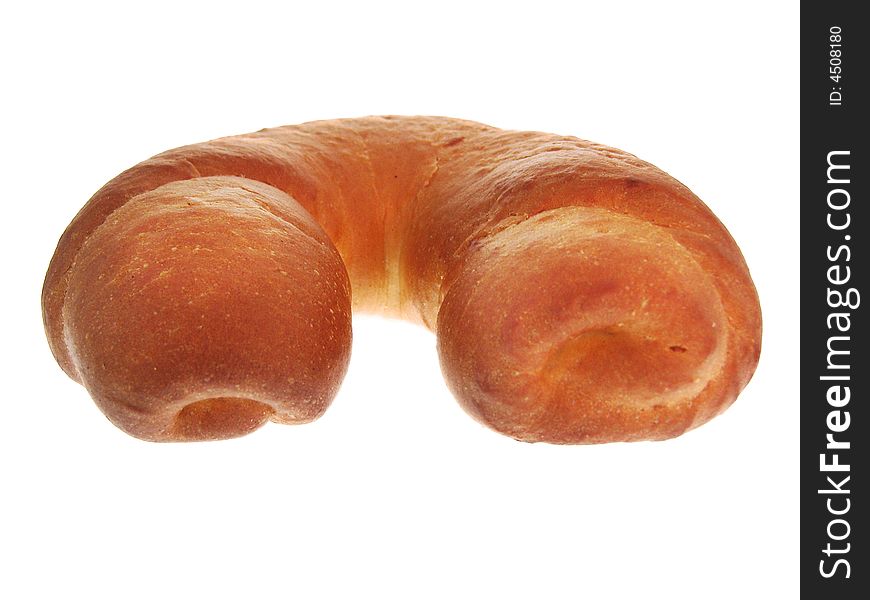 Bun on white background. See my other images of buns, bread and food