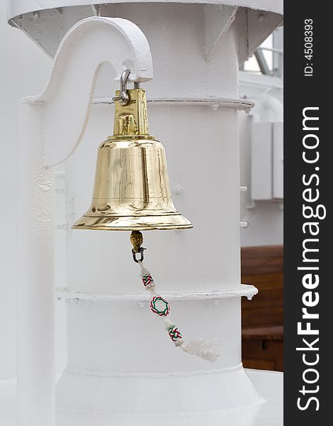Boat golden bell aboard a sailboat. Boat golden bell aboard a sailboat