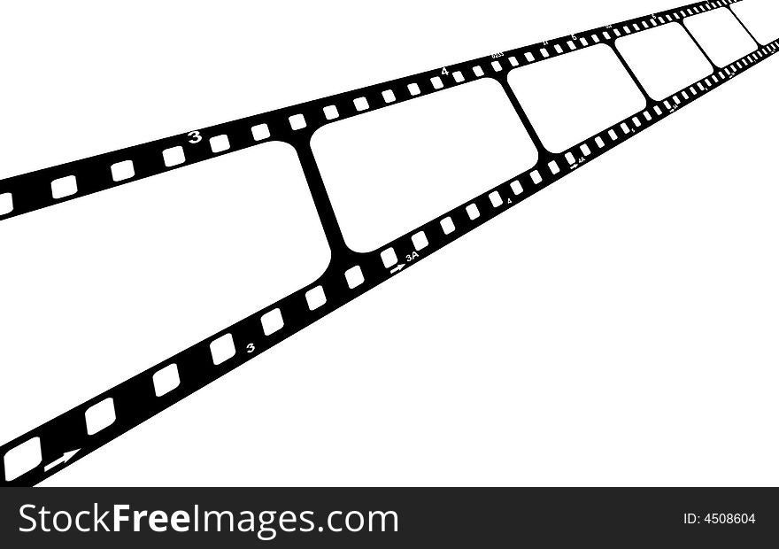 Film strip with blank frames. Film strip with blank frames.