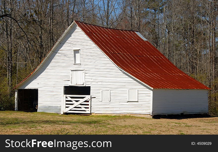 Photographed barn shed at rural Georgia