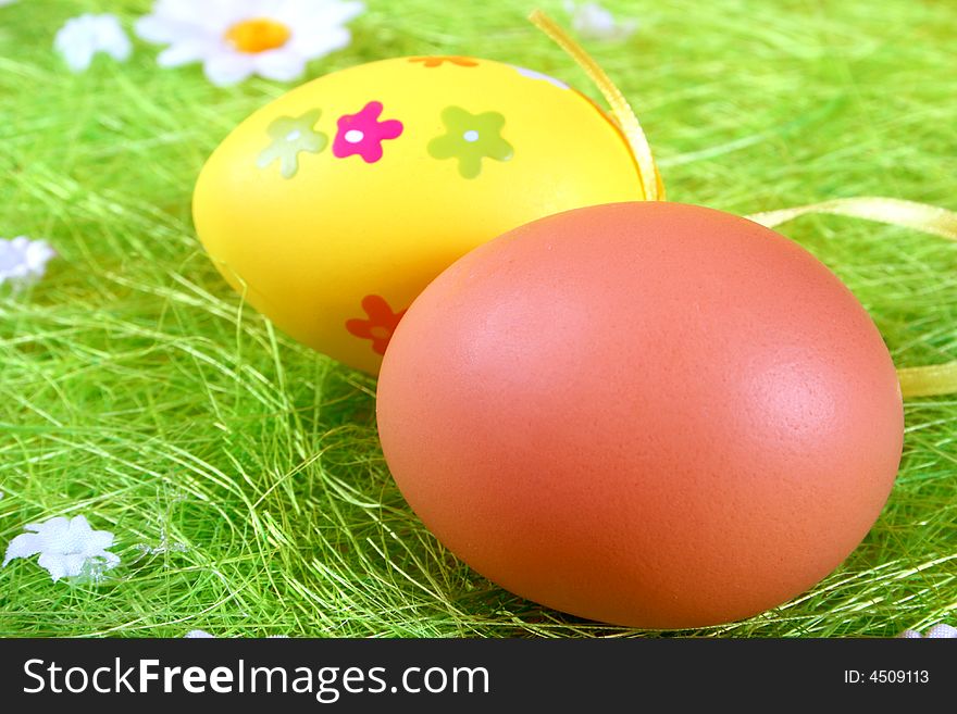 Pastel And Colored Easter Eggs
