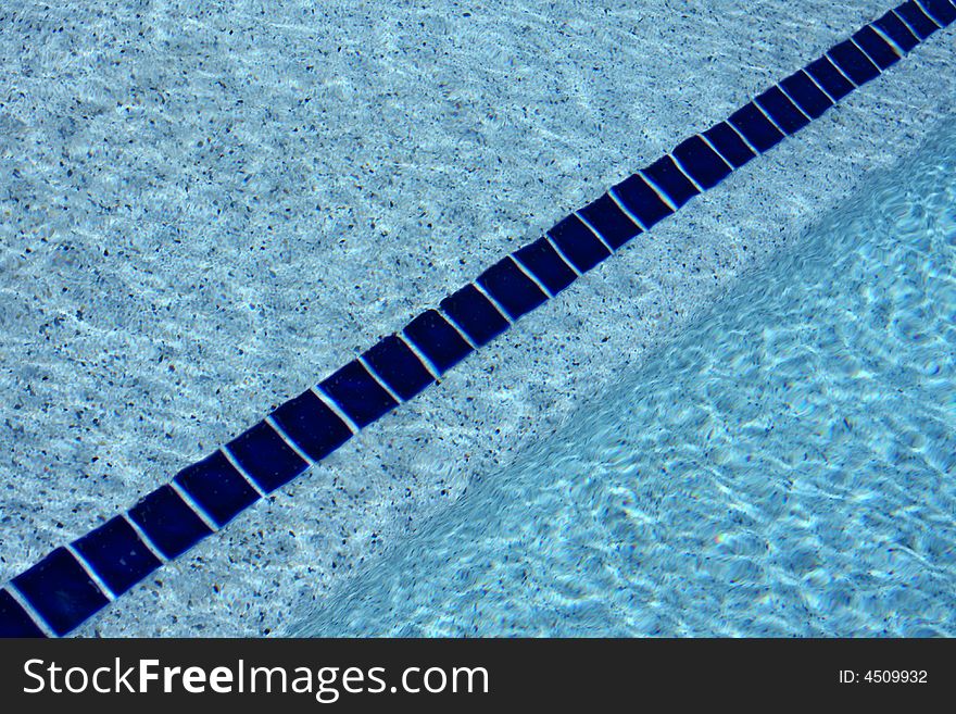 Guide line in a swimming pool. Guide line in a swimming pool