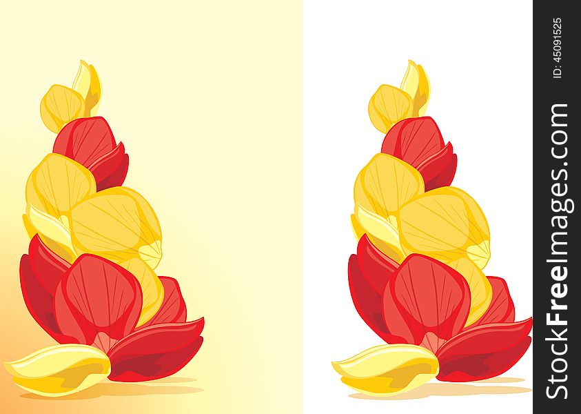 Red And Yellow Rose Petals