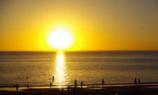 Sunset Silhouettes, Henley Beach Stock Photography Sunset Silhouettes, Henley Beach Stock Photography