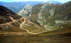 Tibet Mountain Road Royalty Free Stock Image