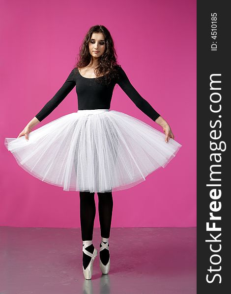 Cute, young and beautiful ballet dancer posing. Cute, young and beautiful ballet dancer posing