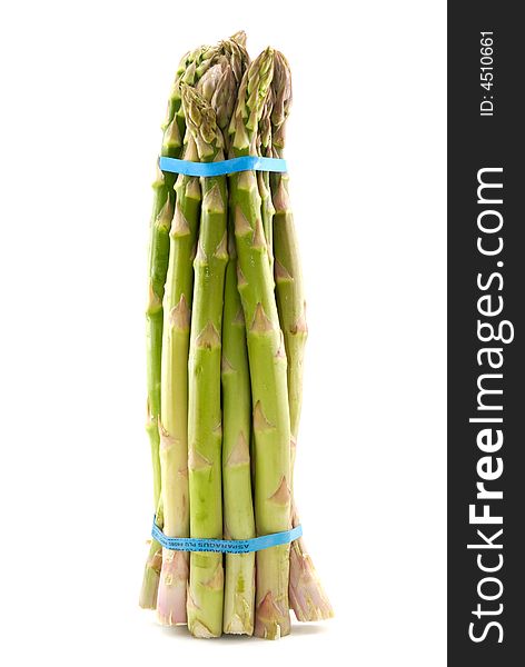 Asparagus Isolated On White -- Vertical