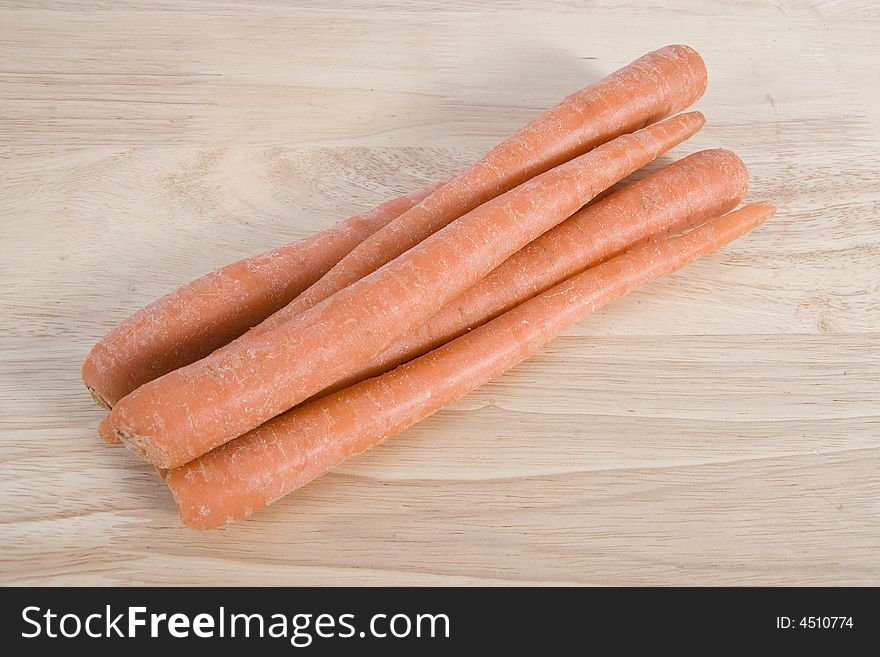 Carrots on a cutting board