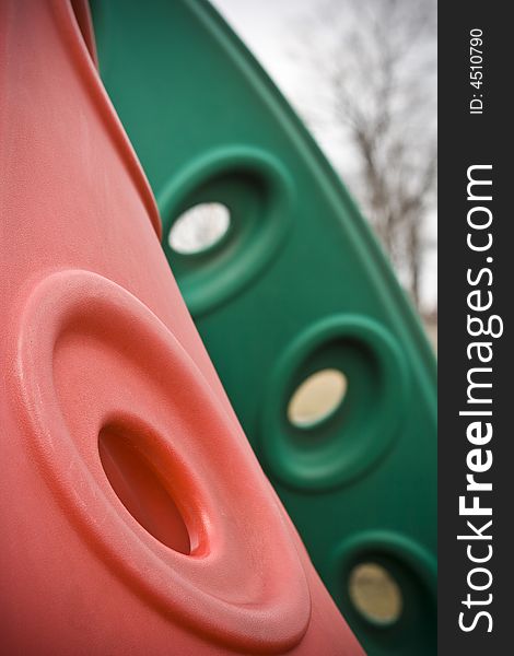 Closeup shot of a playground climber, sharp focus, great bokeh. Closeup shot of a playground climber, sharp focus, great bokeh.