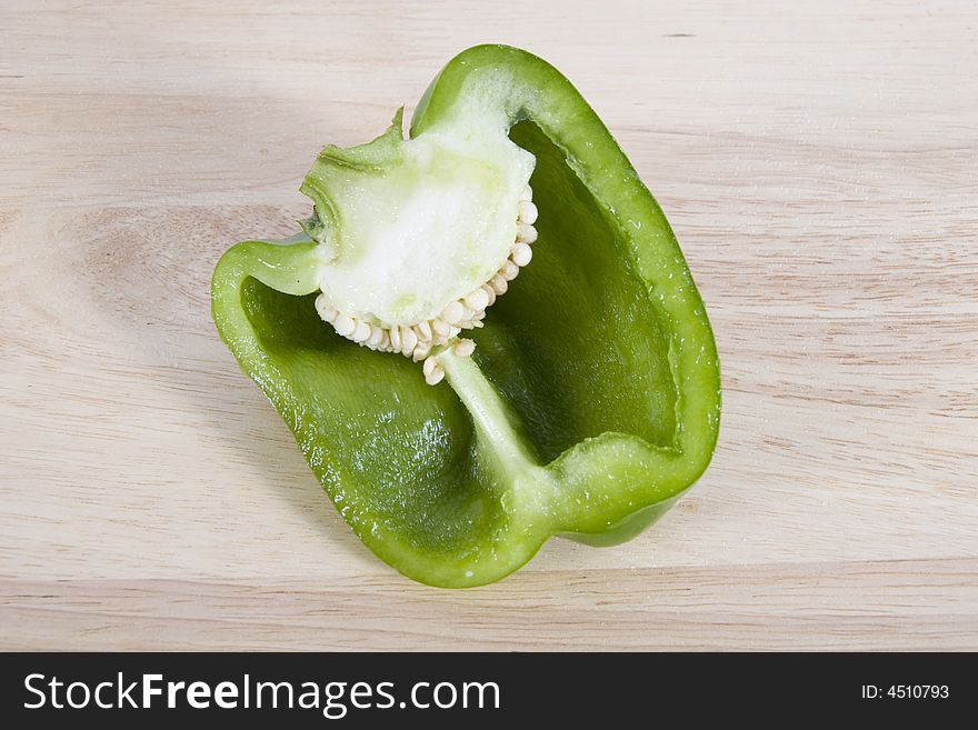 Half of a green peppers