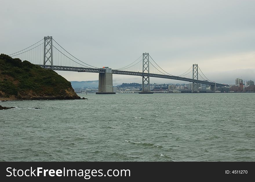 Bay Bridge in a fog, San Francisco