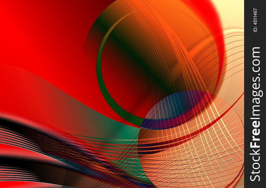Artistic Abstract Waves Of A Digital Background Illustration