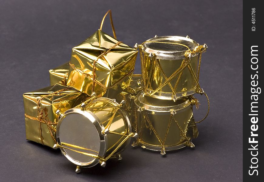 Golden Drum Set