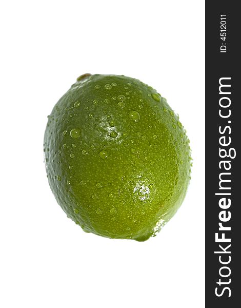 Close-up of a green lemon