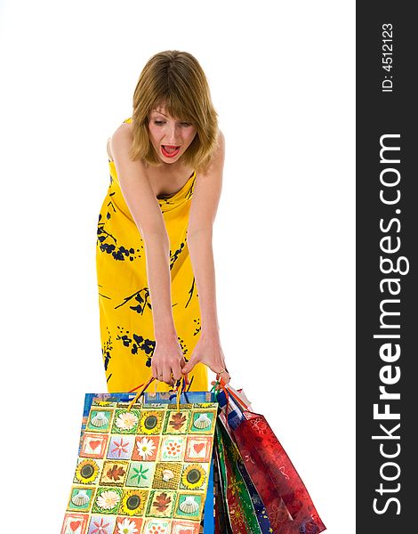 Expressive Woman Shopping