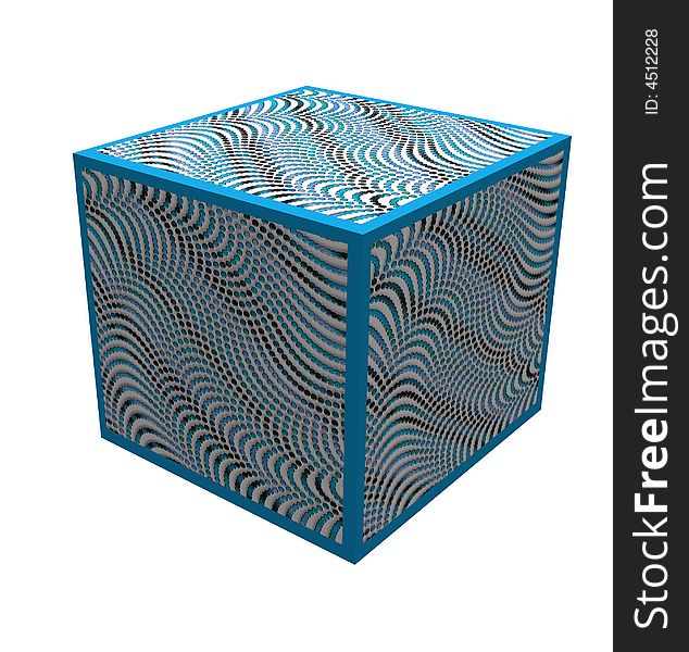 Dots with movement giving an optical illusion on a box