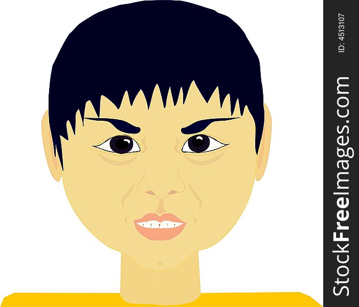 An angry looking chinese or asian boy. An angry looking chinese or asian boy.