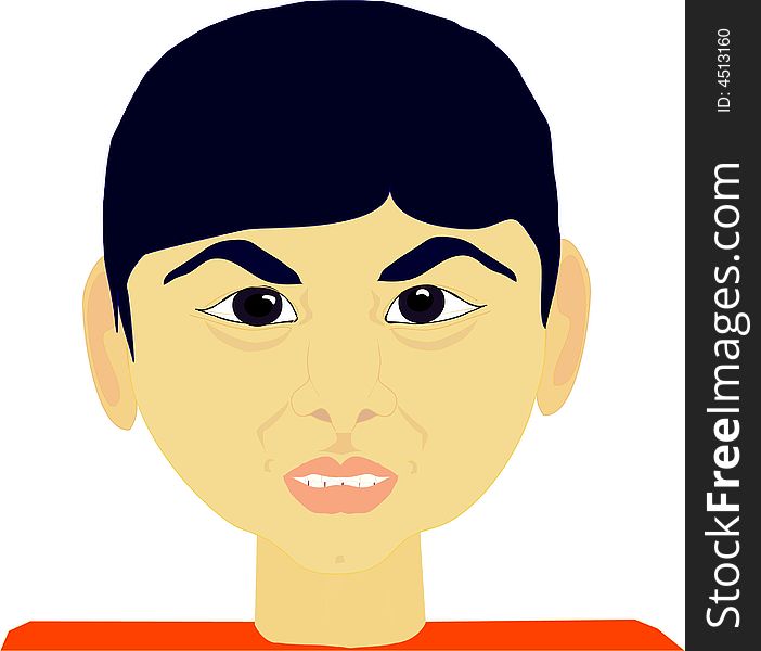 Angry or surprised looking chinese/asian boy. Angry or surprised looking chinese/asian boy