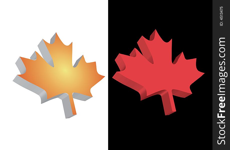 Vector Maple Leaf Red