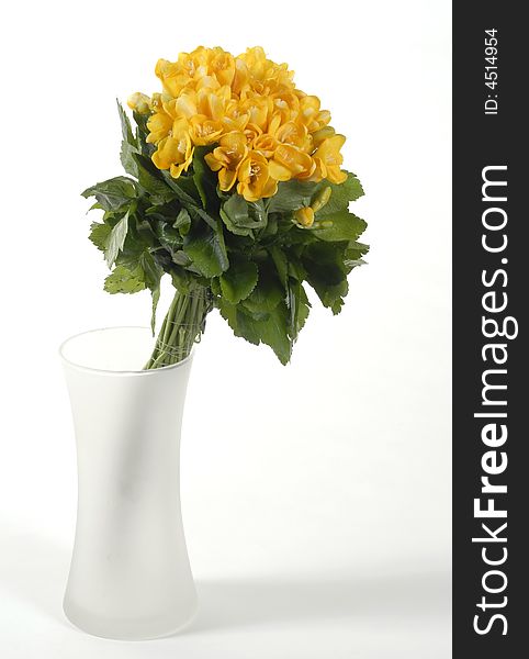 Yellow flowers in the vase