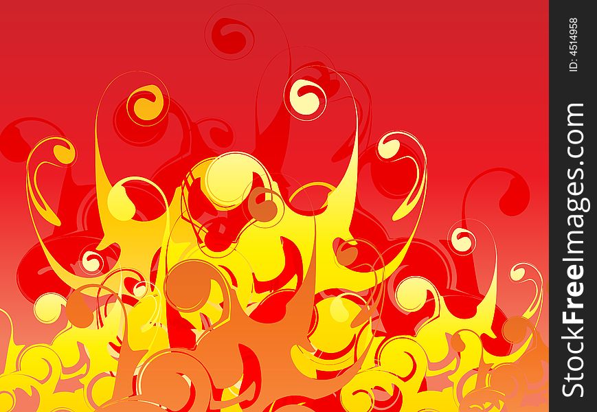 Illustration of on flame(fire) illustration. Illustration of on flame(fire) illustration