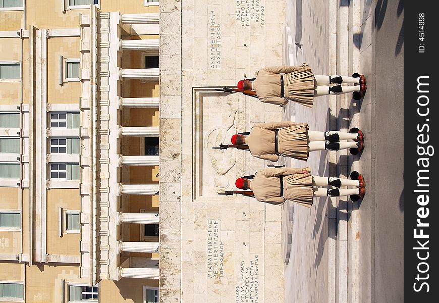 Guard Change in front of the greek parlament