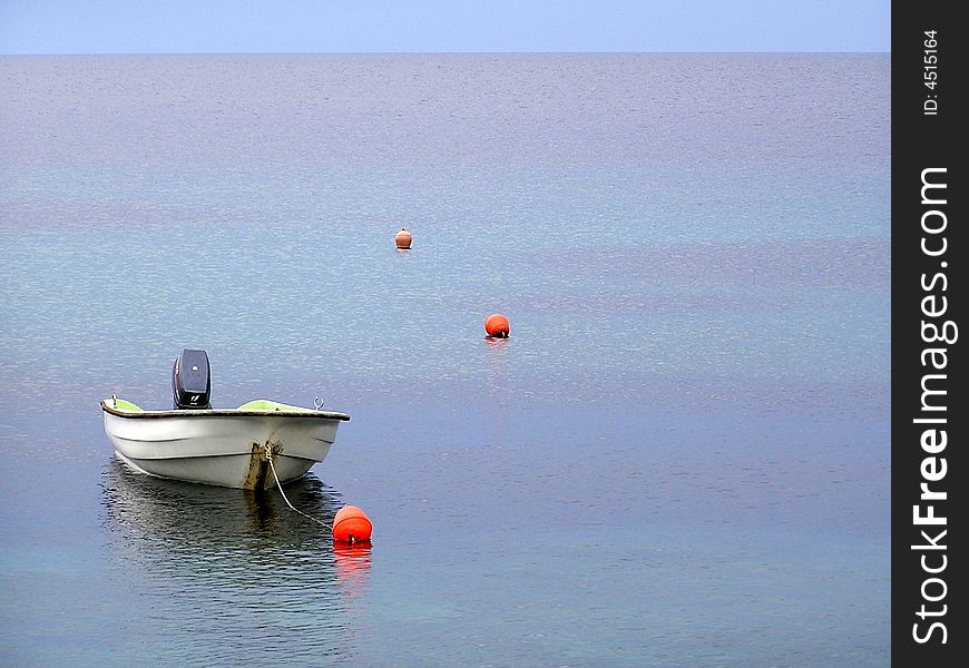 Motor boat on the Adriatic sea. Motor boat on the Adriatic sea