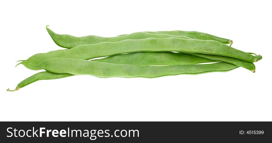 Fresh beans isolated on a white background