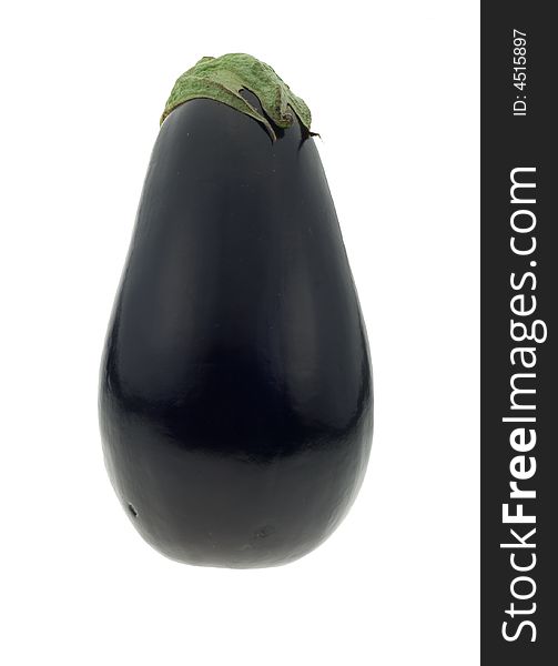 Fresh eggplant isolated on white background