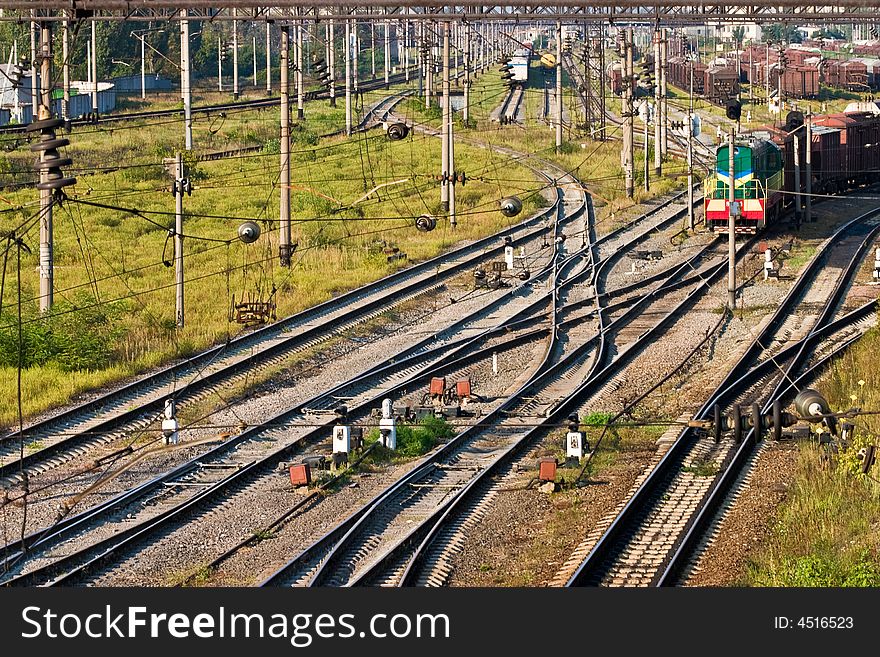 Transportation series: modern railway freight terminal