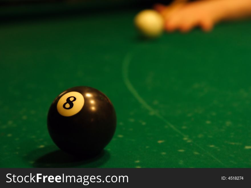 In a billiard room, in the evening, we play,. In a billiard room, in the evening, we play,