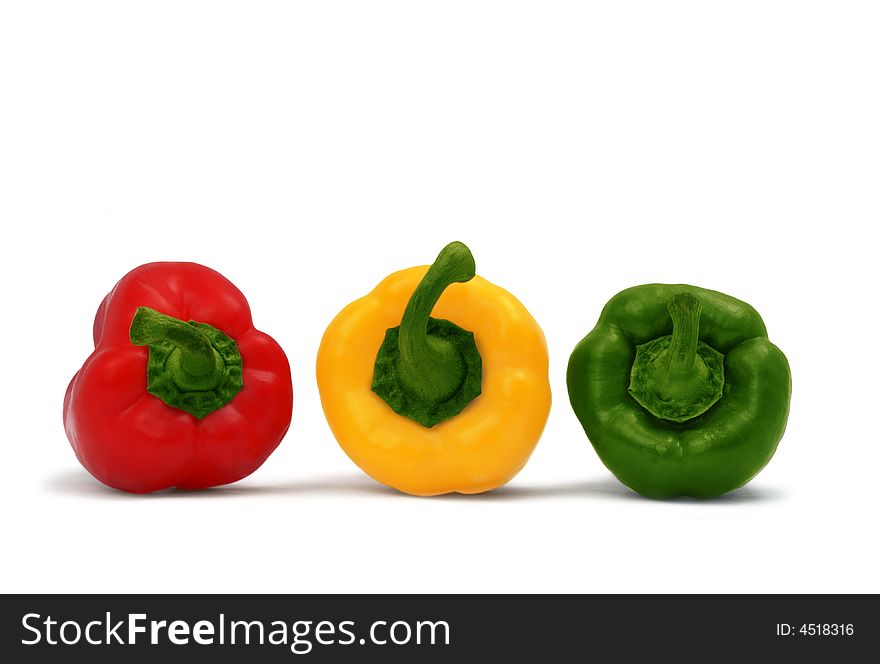 3 Bell Peppers, yellow, red, green