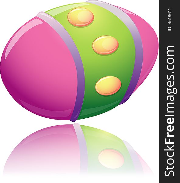 Illustration of a decorated easter egg. Illustration of a decorated easter egg.