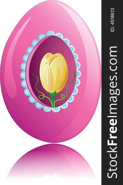 Illustration of a decorated easter egg. Illustration of a decorated easter egg.