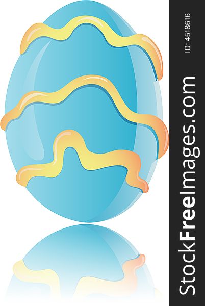 Illustration of a decorated easter egg.
