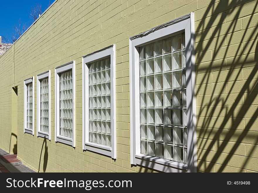 Architectural details with windows perspective