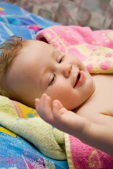 Baby After The Bath Royalty Free Stock Photography