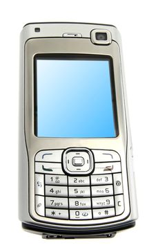 Mobile Phone Vertically Isolated On White Background Stock Images Mobile Phone Vertically Isolated On White Background Stock Images