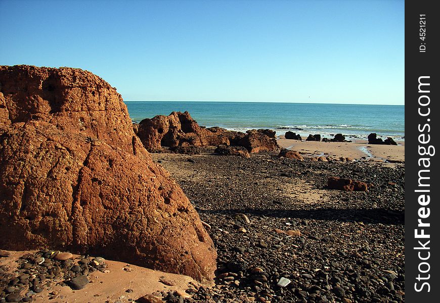 Reddell Beach - Broome Beach, Rocks, Sea