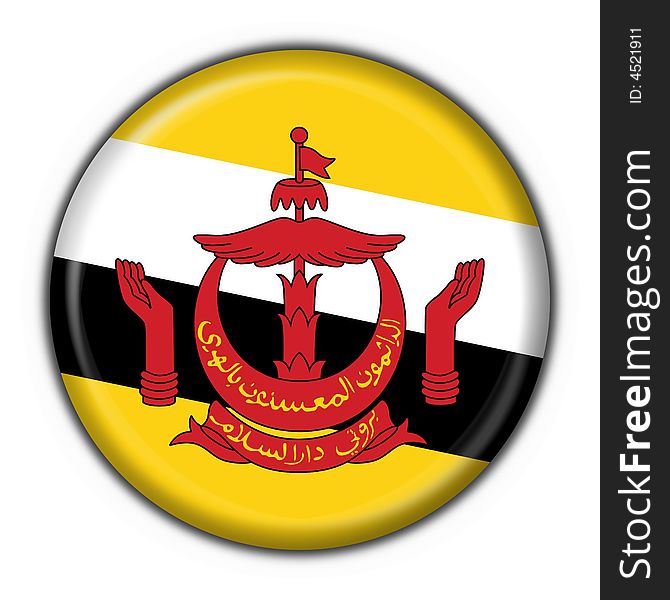 Brunei button flag round shape