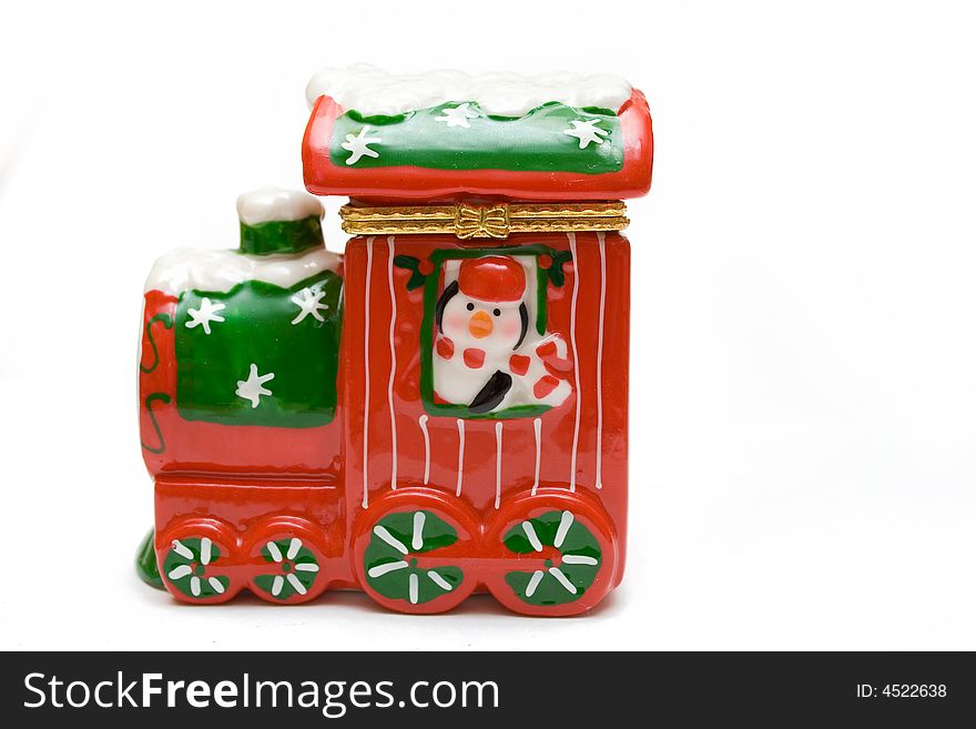 Box for gifts on the white isolated background