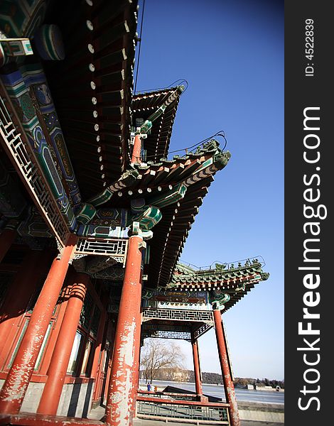 A gloriette in the summer palace ,Beijing ,China