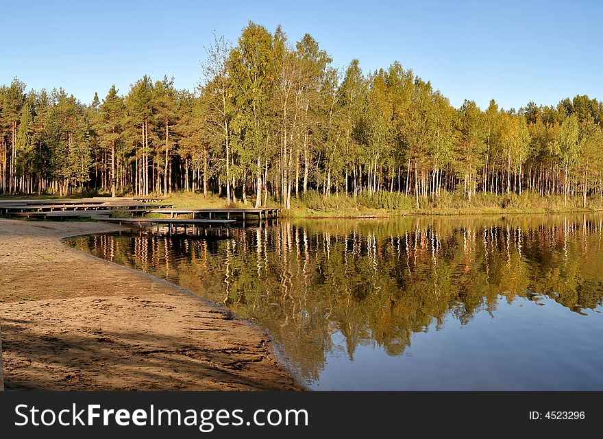 Morning On A Beach At Wood Lake