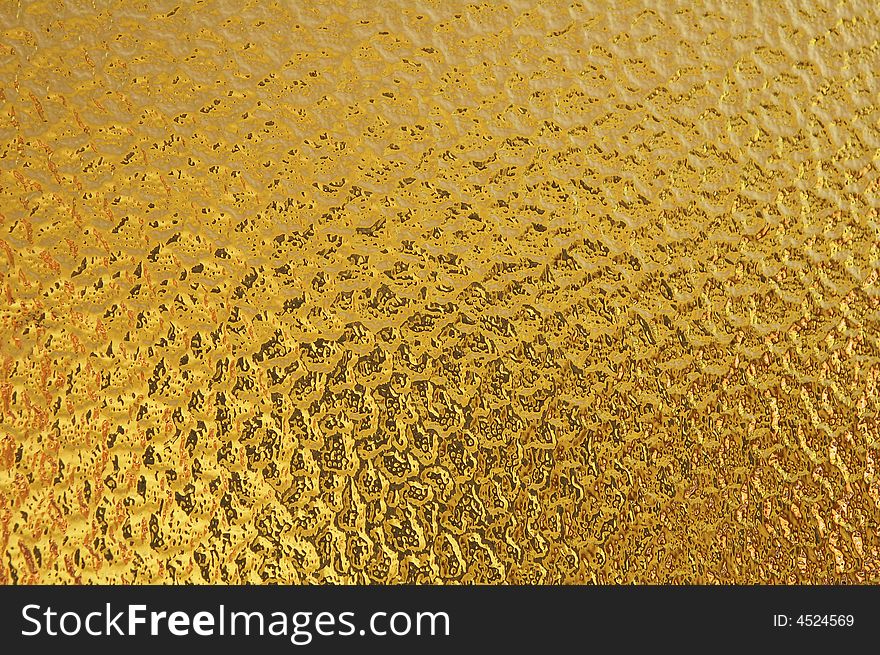 Glass reflection yellow fragile background