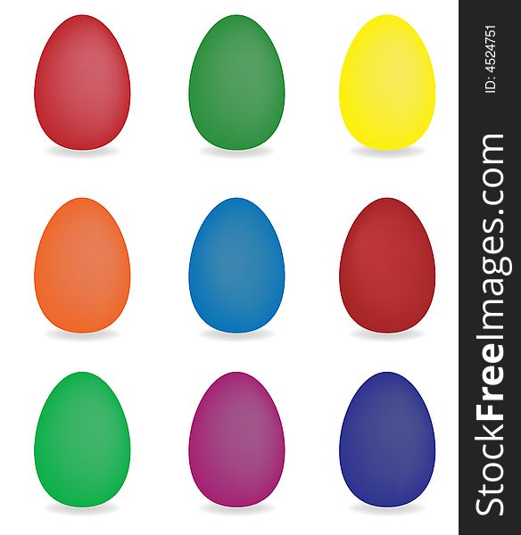 Easter eggs with different color